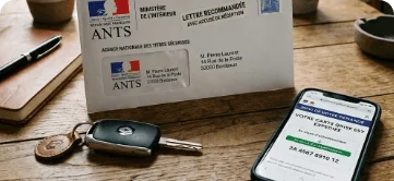 Suivi de commande après avoir payé le tarif carte grise
