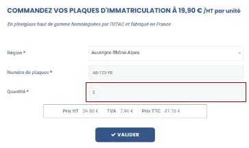quantité plaques