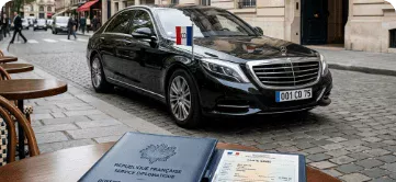 Réglementation et carte grise papier à fournir pour diplomates