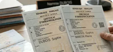 Procédure de correction et carte grise documents à fournir