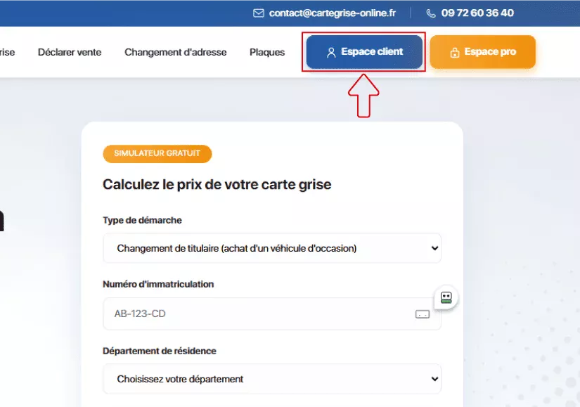 Accès sécurisé pour gérer chaque document carte grise