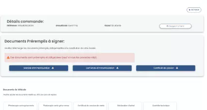 Téléchargement du CERFA et tout document pour carte grise