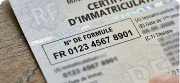 Localisation du numéro de formule sur votre d2 carte grise